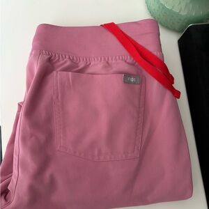 Figs Pink Scrub Top and Jogger Set